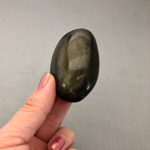Gold Sheen Obsidian Golden Sheen Obsidian Crystal Palm Stone (2"+) for Protection, Grounding, Scrying, Root Chakra Stone, Metaphysical Stone Gold Sheen Obsidian Golden Sheen Obsidian Crystal Palm Stone (2"+) for Protection, Grounding, Scrying, Root Chakra Stone, Metaphysical Stone