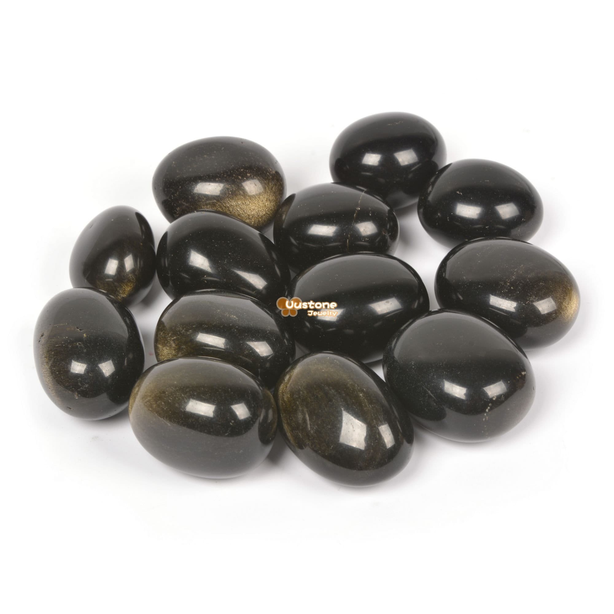 100 Grams Golden Obsidian Tumbled Polished Natural Crystal Healing Pocket Stones Rock Collection