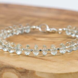 Green Amethyst Bracelet, Delicate Gemstone Bracelet, Green Gemstone Bracelet, Handmade Gemstone Jewelry