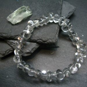 Prasiolite Green Amethyst Genuine Bracelet ~ 7 Inches ~ 12mm Tumbled Beads