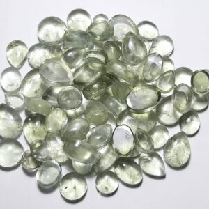 Aaa Green Amethyst Quartz Cabochon: Natural Gemstone (7-20mm)