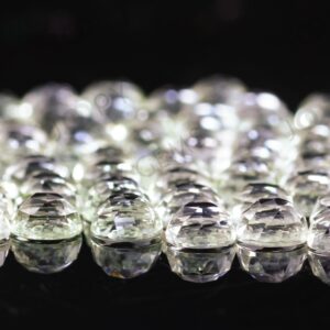 Prasiolite (green Amethyst) Rose Cut Cabochon 4mm Round - Per Stone
