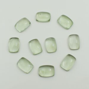 Natural Green Amethyst Rectangle Calibrated Loose Gemstone Cabochon 3x5-20x30mm | Jewelry Making Stone | Wholesale Lot Available