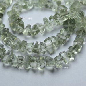 7 Inch Strand,Natural Green Amethyst Faceted Fancy Nuggets Shape Size 7-8mm 7 Inch Strand,Natural Green Amethyst Faceted Fancy Nuggets Shape Size 7-8mm