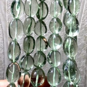 AAA++ Green Amethyst Beads 3 Layer Necklace Natural Green Amethyst Smooth Nugget Bead Amethyst Nuggets Bead Green Amethyst Gemstone Necklace AAA++ Green Amethyst Beads 3 Layer Necklace Natural Green Amethyst Smooth Nugget Bead Amethyst Nuggets Bead Green Amethyst Gemstone Necklace