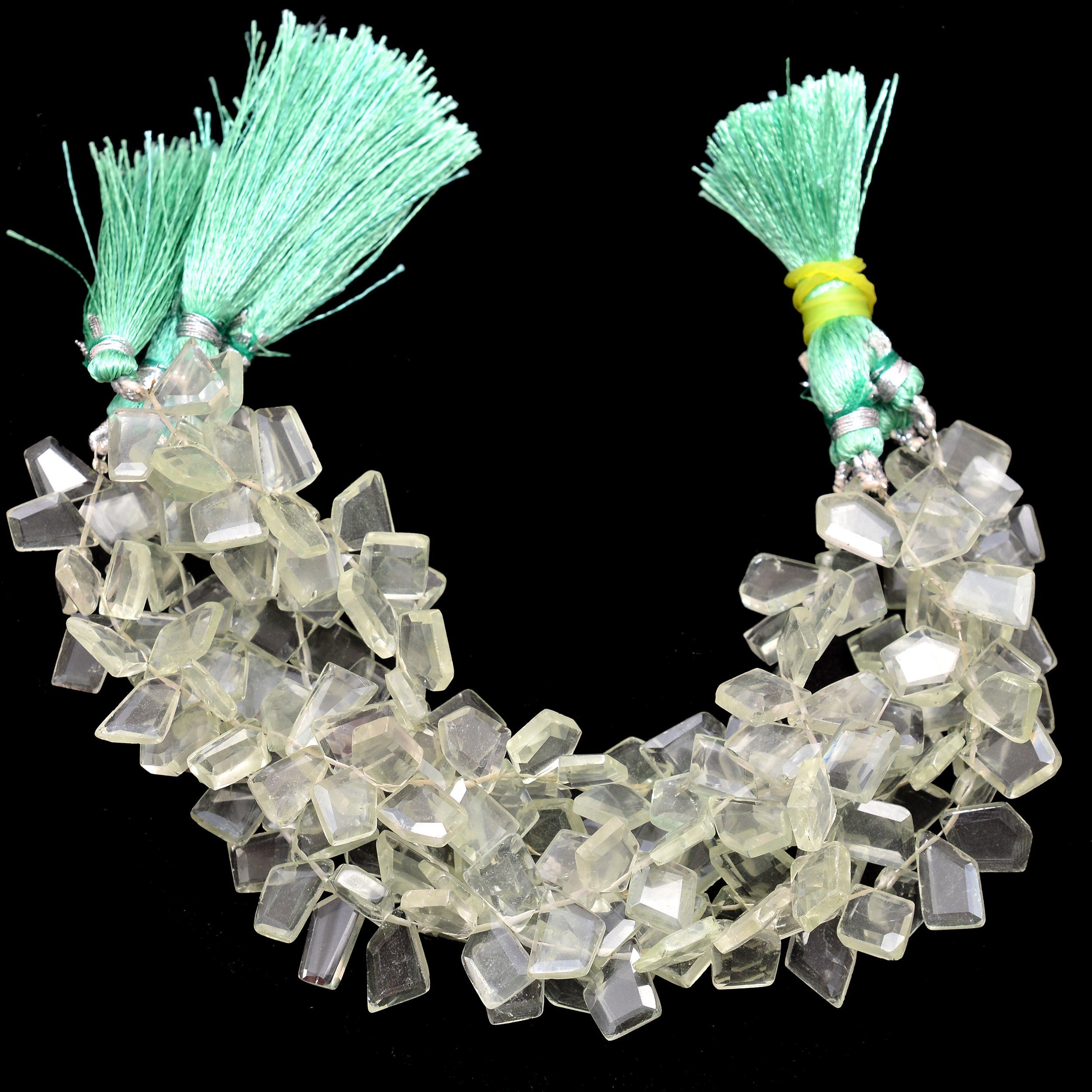 Aaa+ Green Amethyst Faceted Nugget Beads | Natural Amethyst Semi Precious Gemstone Step Cut Fancy Tumbled Side Drill Beads | 8inch Strand Aaa+ Green Amethyst Faceted Nugget Beads | Natural Amethyst Semi Precious Gemstone Step Cut Fancy Tumbled Side Drill Beads | 8inch Strand