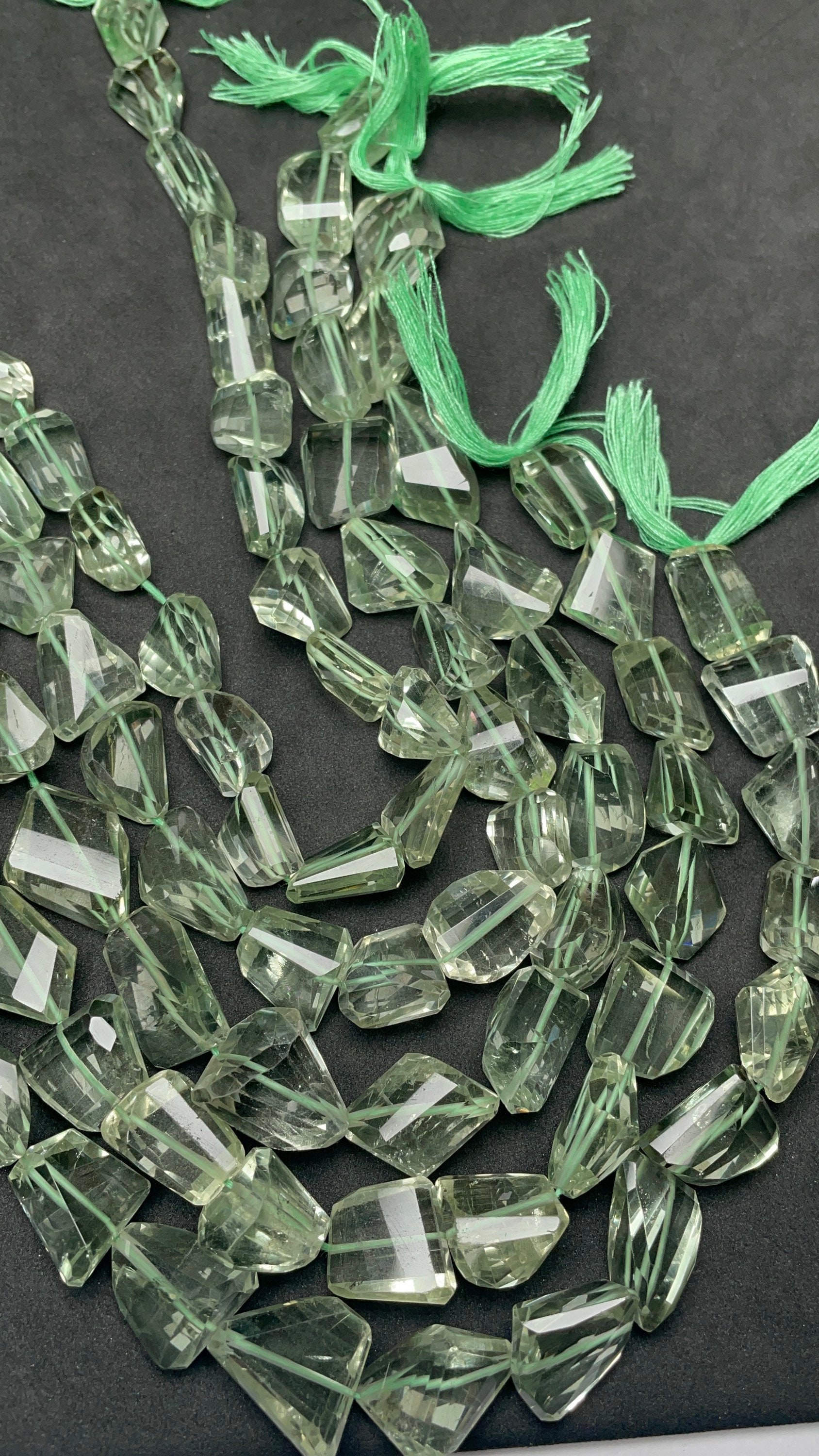 Green Amethyst Laser Cut Nuggets Beads, 12x11-20x15 Mm Green Amethyst Tumble Beads, 10 Inches Strand Green Amethyst Laser Cut Nuggets Beads, 12x11-20x15 Mm Green Amethyst Tumble Beads, 10 Inches Strand