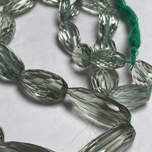 Natural Green Amethyst Concave Cut Faceted Nuggets Gemstone Beads Strand 18 Inches 9/12-10/22 mm Approx Beads For Making Jewelry & Craft Natural Green Amethyst Concave Cut Faceted Nuggets Gemstone Beads Strand 18 Inches 9/12-10/22 mm Approx Beads For Making Jewelry & Craft