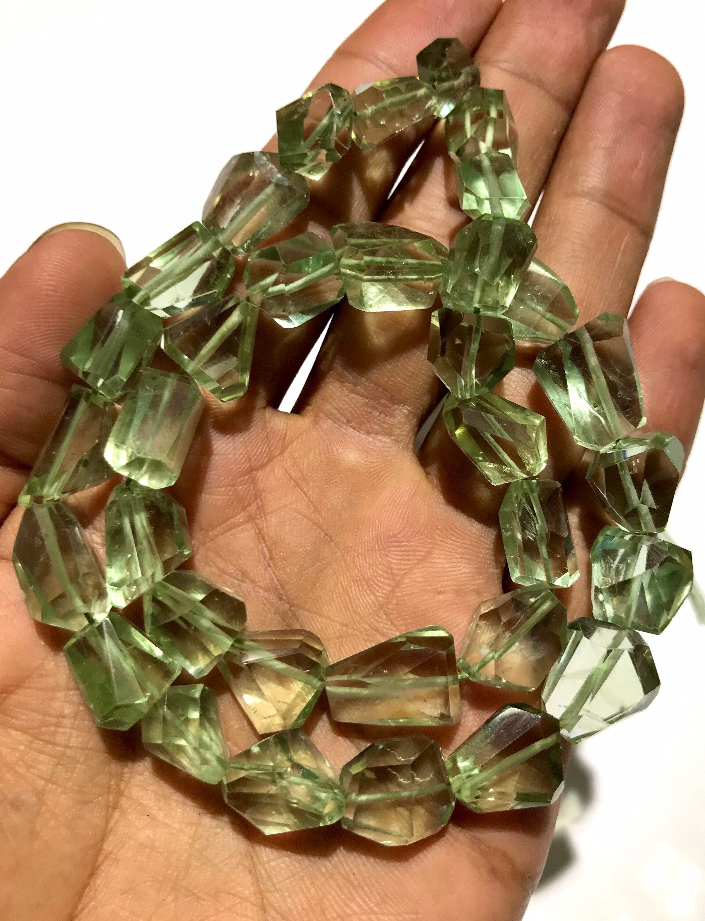 Natural Green Amethyst Laser Cut Nuggets Beads 16” Green Amethyst Faceted Nuggets Shape Beads 9-12mm Green Amethyst Laser Cut Gemstone Beads Natural Green Amethyst Laser Cut Nuggets Beads 16” Green Amethyst Faceted Nuggets Shape Beads 9-12mm Green Amethyst Laser Cut Gemstone Beads