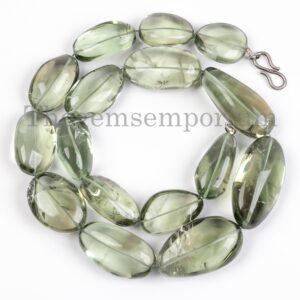 Natural Green Amethyst Nuggets Necklace, 925 Sterling Silver Necklace, Smooth Gemstone Tumble Necklace, Healing Crystal Necklace, For Gift Natural Green Amethyst Nuggets Necklace, 925 Sterling Silver Necklace, Smooth Gemstone Tumble Necklace, Healing Crystal Necklace, For Gift