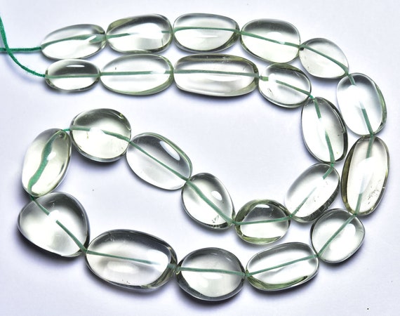 Super Quality Prasiolite Eye Clean Nuggets Beads - 8 Inches - Natural Green Amethyst Smooth Big Nuggets - Size Is 15-23mm,#22 Super Quality Prasiolite Eye Clean Nuggets Beads - 8 Inches - Natural Green Amethyst Smooth Big Nuggets - Size Is 15-23mm,#22