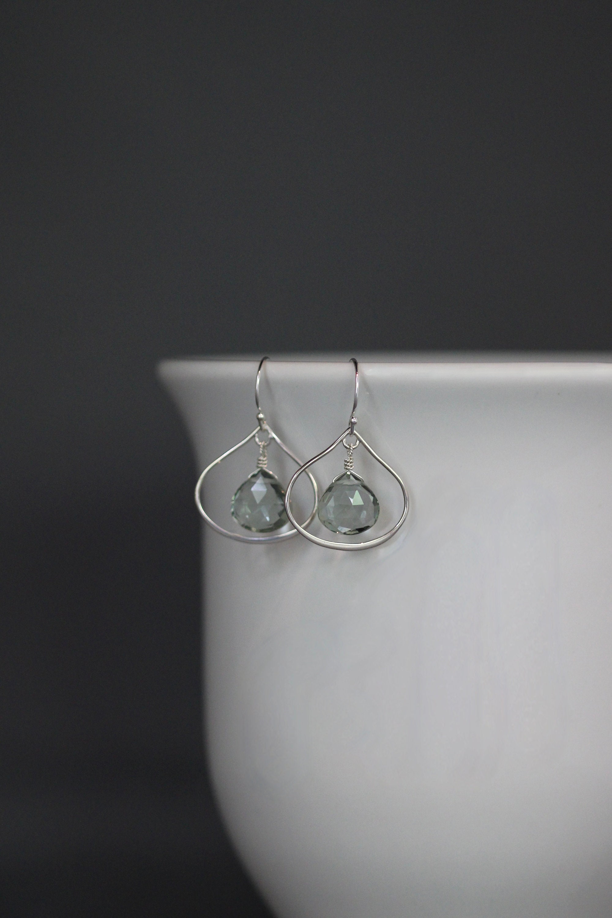 Amethyst Quartz Earrings - Green Amethyst Earrings - Green And Silver Earrings - Green Gemstone Earrings - Silver Wire Wrapped Earrings Amethyst Quartz Earrings - Green Amethyst Earrings - Green And Silver Earrings - Green Gemstone Earrings - Silver Wire Wrapped Earrings