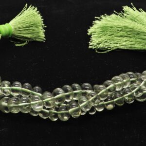 Aaa Natural Green Amethyst Smooth Rondelle Beads, 8-8.5 Mm Green Amethyst Gemstone Beads, 8 Inch Faceted Green Amethyst Rondelle Beads