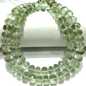 Aaa+ Quality~~green Amethyst 8mm Beads Natural Amethyst Faceted Rondelle Beads 9mm Green Amethyst Rondelles 9mm Faceted Beads Gemstone Beads