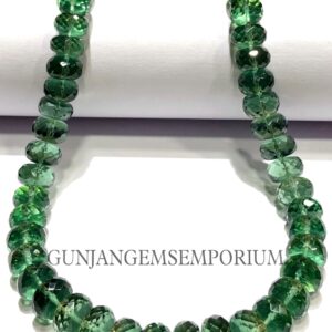 Aaa+ Green Quartz Faceted Rondelle Beads Rare Green Amethyst Color Quartz Beads Faceted Green Quartz Rondelles 9/10mm Green Gemstone Jewelry