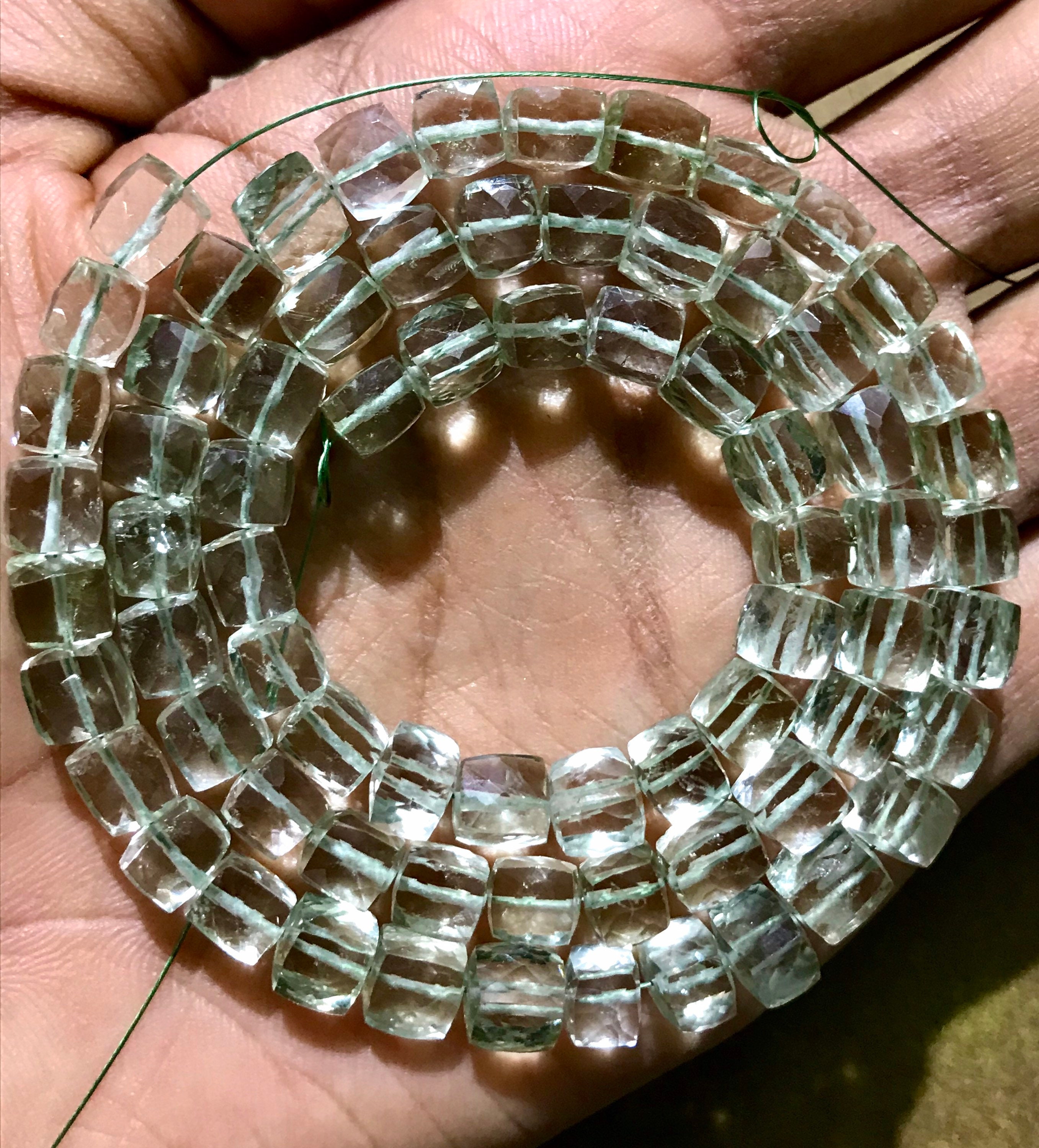 Green Amethyst Premium Quality Faceted Box Shape Beads / 6-7*5-6 Mm W*h / 18” Faceted Amethyst Cube Shape Strand / Amazing Cut Green Amethyst Green Amethyst Premium Quality Faceted Box Shape Beads / 6-7*5-6 Mm W*h / 18” Faceted Amethyst Cube Shape Strand / Amazing Cut Green Amethyst