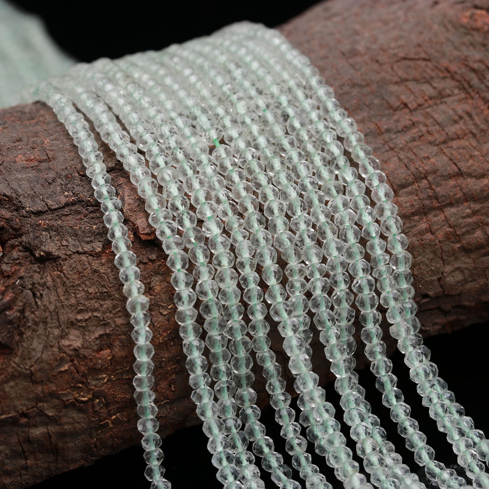 Green Amethyst Faceted Rondelle Beads, Natural Green Amethyst Rondelle Beads, Aaa Green Amethyst Beads Strand, Amethyst Beads Jewelry