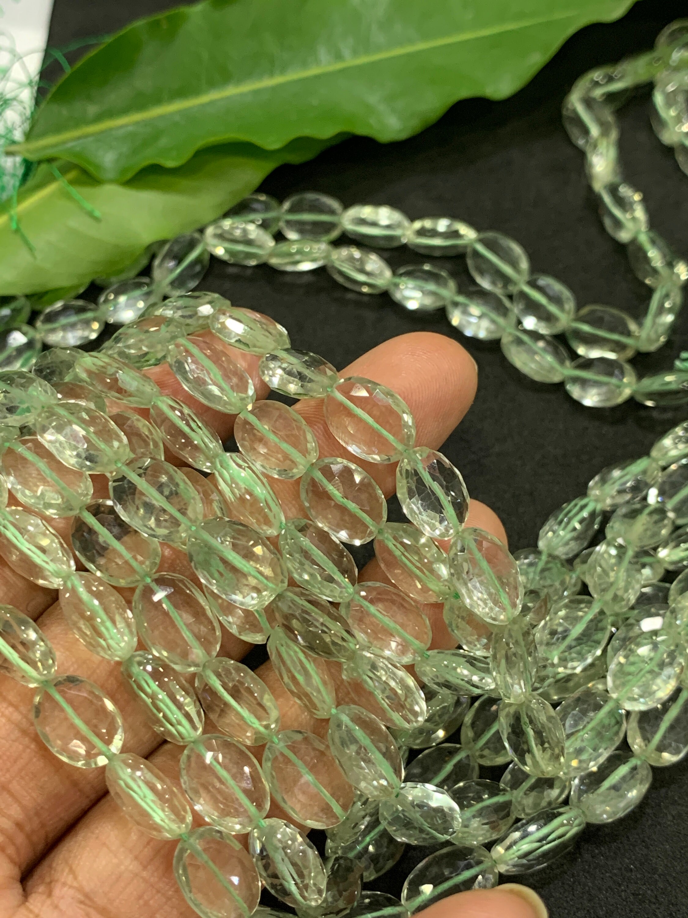 Aaa Natural Green Amethyst | 7/8 Mm Faceted Oval Shape Beads | Jaipur Gemstone | Loose Beads | 10 Inches Strands For Making Jewelry Aaa Natural Green Amethyst | 7/8 Mm Faceted Oval Shape Beads | Jaipur Gemstone | Loose Beads | 10 Inches Strands For Making Jewelry