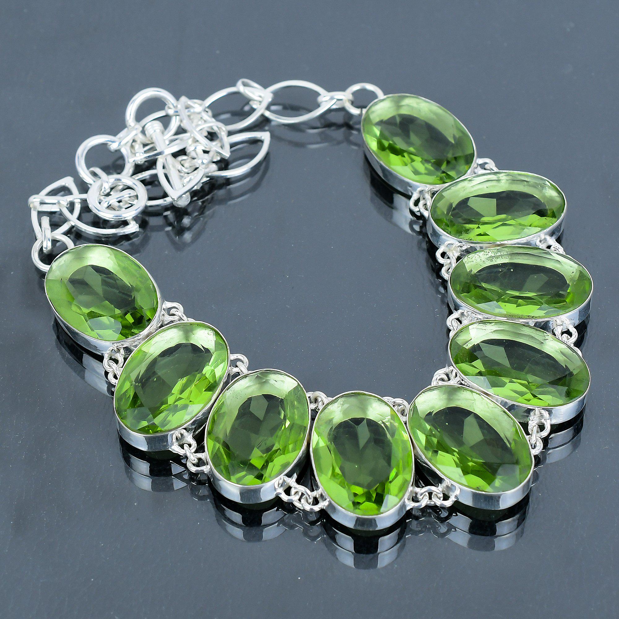 Handmade Green Amethyst Sterling Silver Necklace: Adjustable Boho Jewelry
