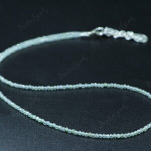 Natural Green Amethyst Necklace, Faceted Prasiolite Gemstone Jewelry, Handmade Mint Green Stone Choker, Elegant Luxury Gift For Loved Ones