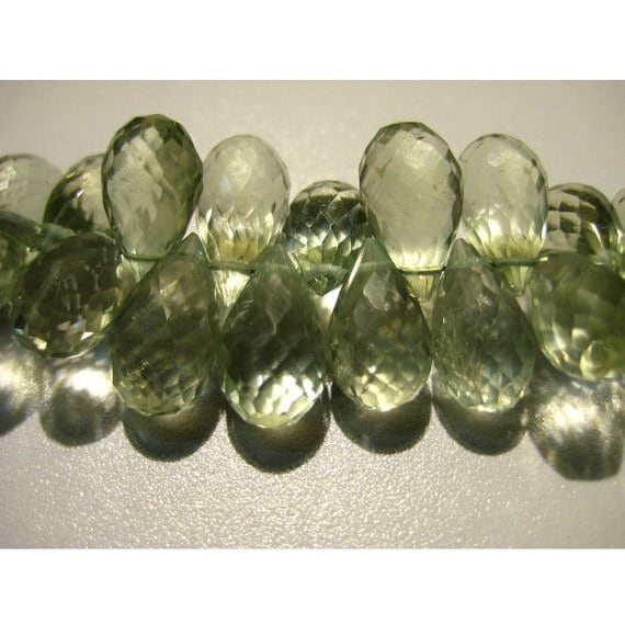6x9-8x13mm Green Amethyst Faceted Tear Drop Briolettes, Green Amethyst Faceted Beads For Jewelry (15pcs To 30pcs Options) 6x9-8x13mm Green Amethyst Faceted Tear Drop Briolettes, Green Amethyst Faceted Beads For Jewelry (15pcs To 30pcs Options)