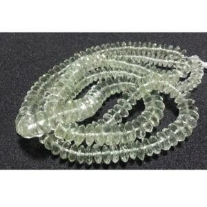 7mm To 9mm Green Amethyst Spacer Disc Beads, Faceted Amethyst Beads, Sold As 8 Inch half Strand, 60 Pieces 7mm To 9mm Green Amethyst Spacer Disc Beads, Faceted Amethyst Beads, Sold As 8 Inch half Strand, 60 Pieces