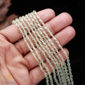 Aaa+ Green Amethyst Faceted Teardrop Briolette Beads,natural Green Amethyst Straight Drill Drop Beads,13"gemstone Beads For Handmade Jewelry