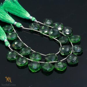 Aaa+ Green Amethyst Faceted Cushion Beads,amethyst Quartz Fancy Shape Briolette Beads,11pcs Gemstone Beads For Handmade Jewelry