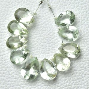 AAA Green Amethyst Pear Beads 8x12mm Faceted Briolettes Gemstone Beads Finest Amethyst Beads Wholesale Beads For Earring 6,8,10pcs No6427 AAA Green Amethyst Pear Beads 8x12mm Faceted Briolettes Gemstone Beads Finest Amethyst Beads Wholesale Beads For Earring 6,8,10pcs No6427