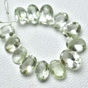 AAA Green Amethyst Oval Bead 10x12mm to 10.7x14mm Faceted Oval Briolettes Gemstone Beads Jewelry Genuine Amethyst Oval Beads 13 Pcs No6428 AAA Green Amethyst Oval Bead 10x12mm to 10.7x14mm Faceted Oval Briolettes Gemstone Beads Jewelry Genuine Amethyst Oval Beads 13 Pcs No6428