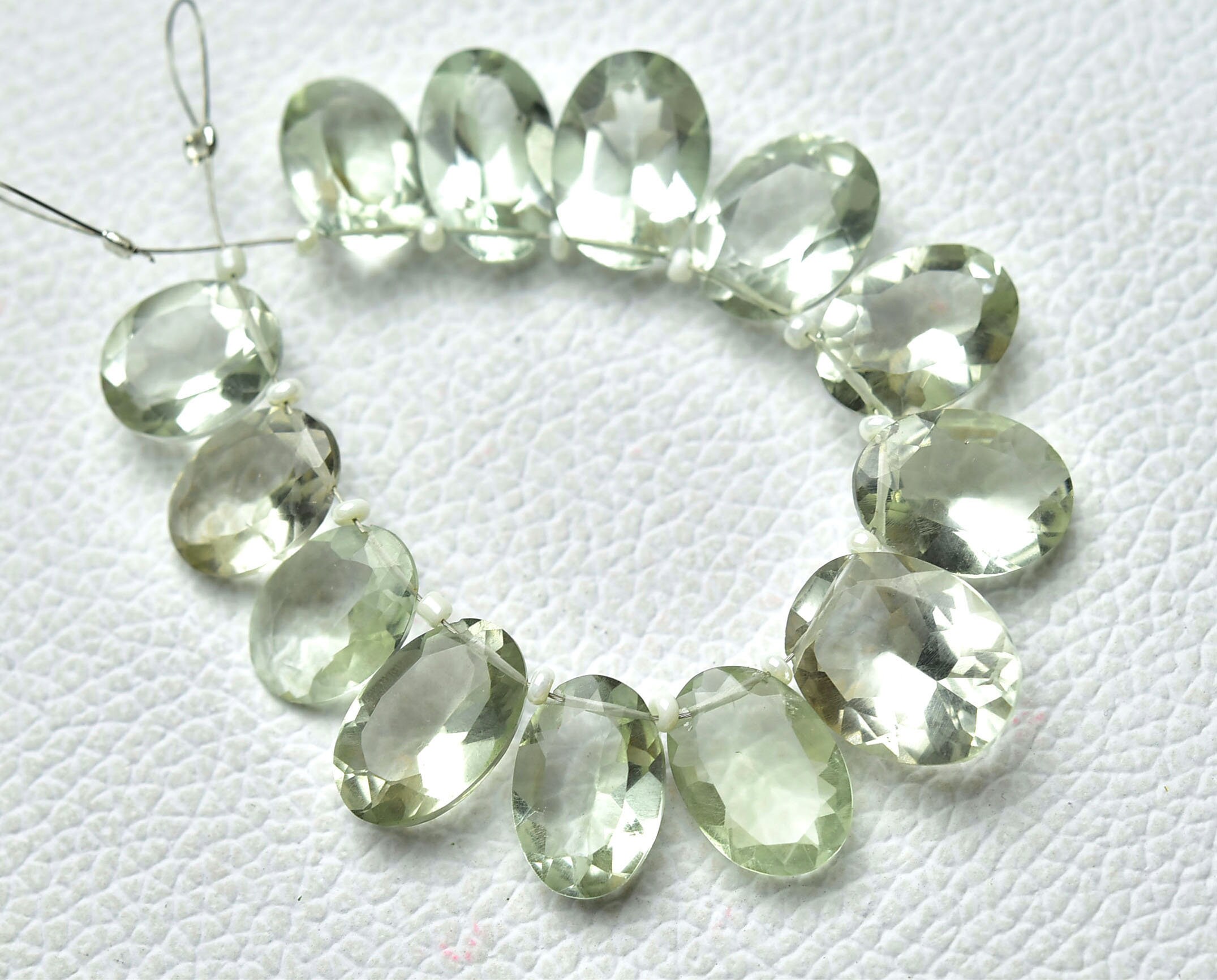 Aaa Green Amethyst Oval Bead 10x12mm To 10.7x14mm Faceted Oval Briolettes Gemstone Beads Jewelry Genuine Amethyst Oval Beads 13 Pcs No6428 Aaa Green Amethyst Oval Bead 10x12mm To 10.7x14mm Faceted Oval Briolettes Gemstone Beads Jewelry Genuine Amethyst Oval Beads 13 Pcs No6428