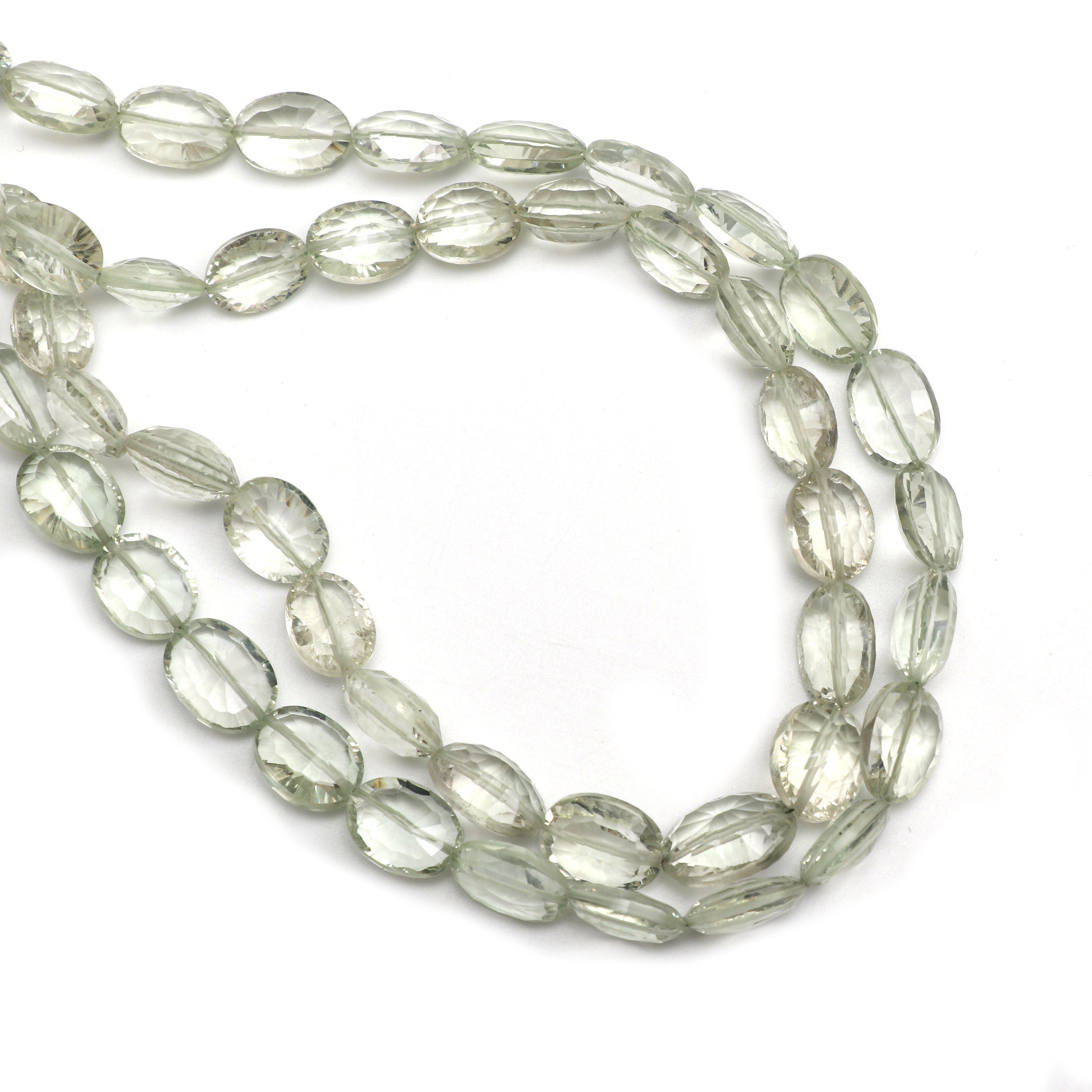 Green Amethyst Faceted Oval Beads, Amethyst Oval Faceted - 11x12 Mm To 13x19 Mm- Gem Quality, 8 Inch\16 Inch Full Strand, Price Per Strand