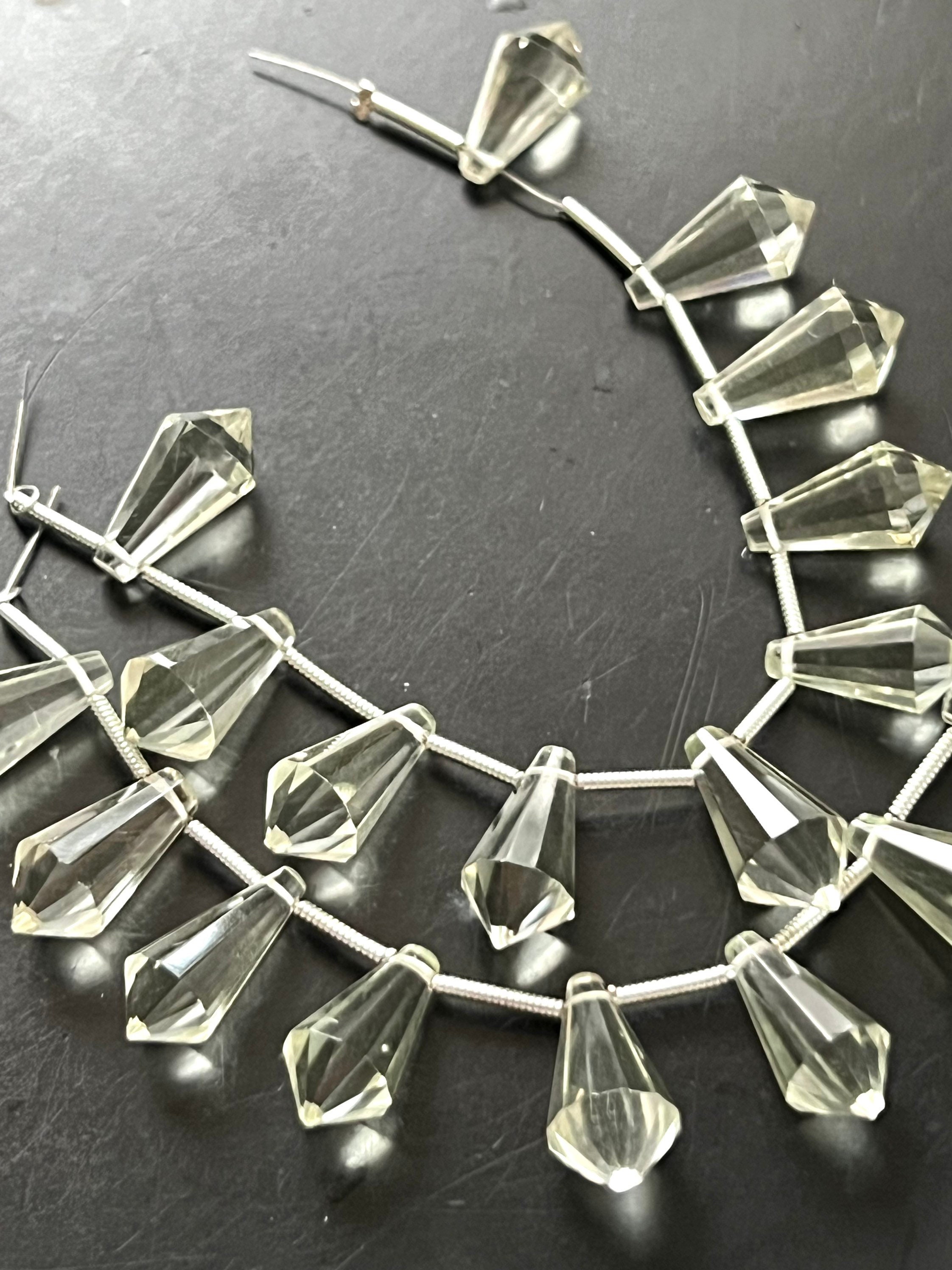 Full Strand Green Amethyst Softy Shaped Beads