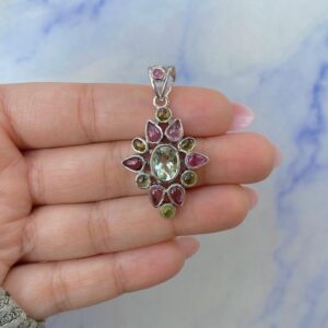 Green Amethyst Pendant / 925 Sterling Silver / Healing Gemstone / Amethyst Jewelry / Gift for her / Oval Cut / Dainty Pendant GRA-CCP-56.