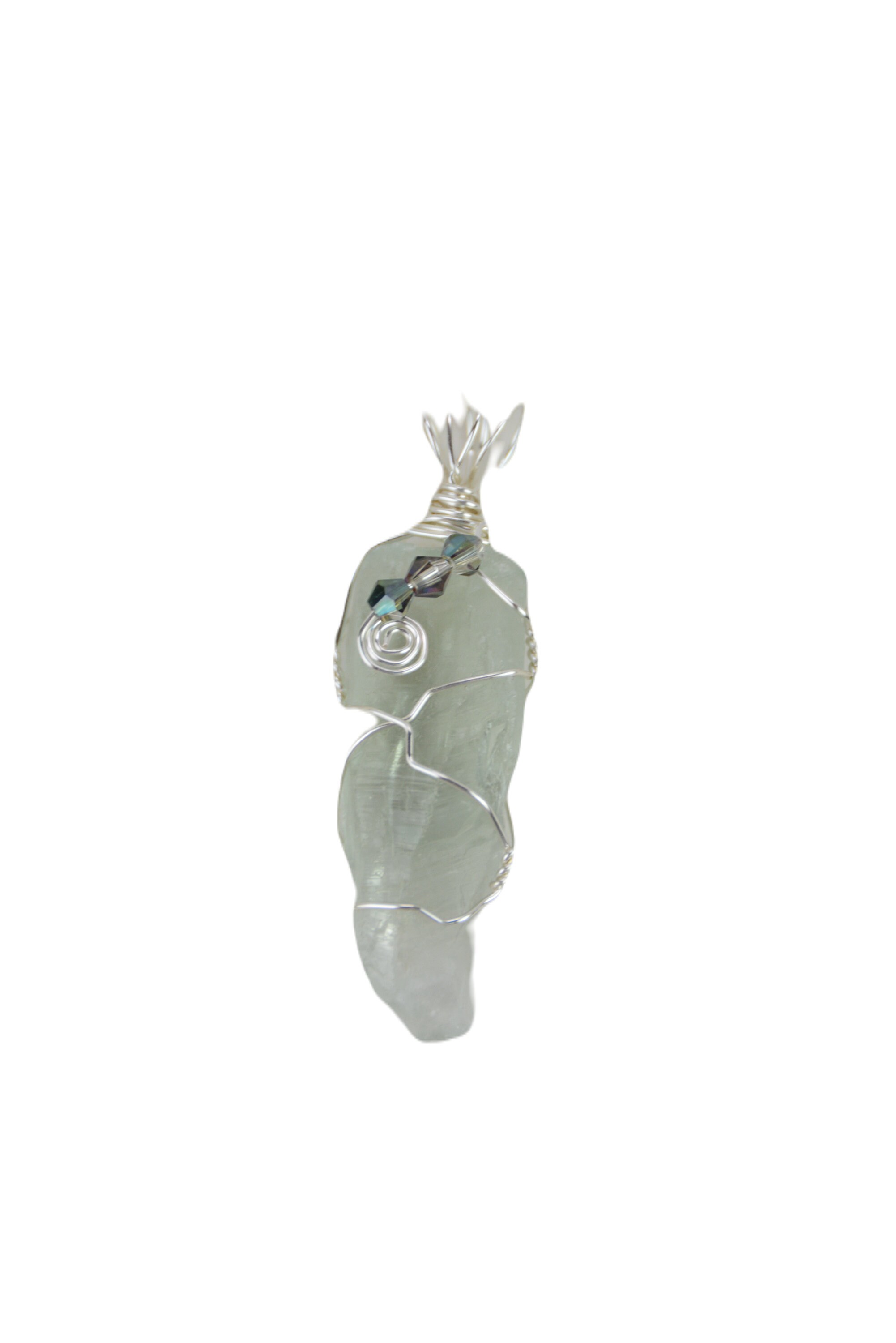 Green Amethyst Pendant Necklace