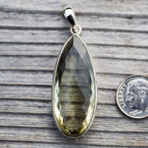Green Quartz - Prasiolite Pendant, Green Amethyst, Gorgeous Green Quartz Pendant - Prasiolite Pendant - Quartz - Green Amethyst Pendant