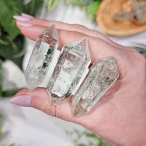 Prasiolite Double Terminated Point | S, M, L | - No. 956 (polished Green Amethyst Crystal Tower, Healing Stone)