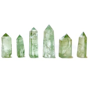 Prasiolite Crystal Tower (1) Green Prasiolite Point, Green Amethyst Stone, Mini Crystal Point, Green Quartz