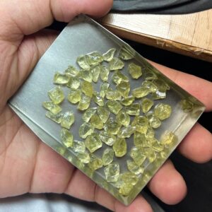 Natural Green Amethyst Rough Lot | Transparent Prasiolite Stone 8-10mm 50 Piece