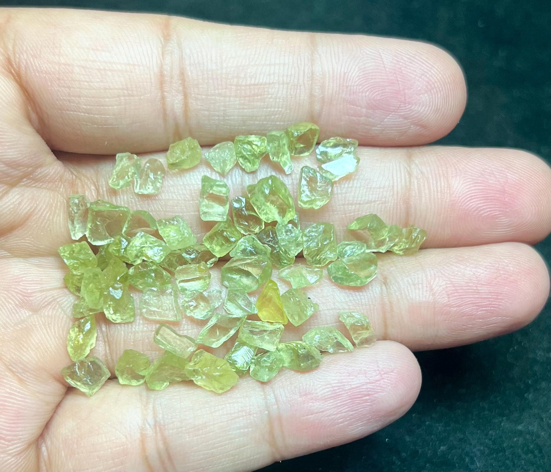 Natural Green Amethyst Rough Lot | Transparent Prasiolite Crystal 6-8mm Natural Green Amethyst Rough Lot | Transparent Prasiolite Crystal 6-8mm