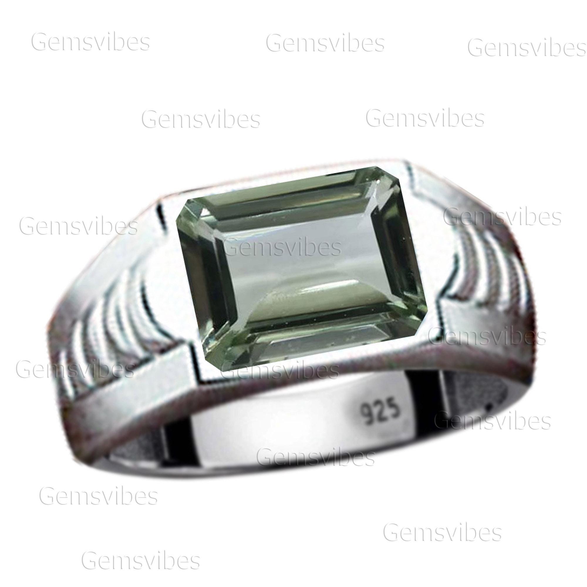 Genuine Green Amethyst Ring 925 Sterling Silver For Men's Signet Ring Statement Ring Birthday Wedding Gift For Him Prasiolite Gemstone Ring Genuine Green Amethyst Ring 925 Sterling Silver For Men's Signet Ring Statement Ring Birthday Wedding Gift For Him Prasiolite Gemstone Ring