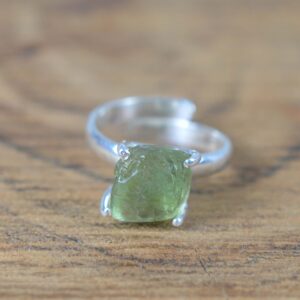 Rough Green Amethyst 925 Sterling Silver Gemstone Ring Size US- 6/ UK- L Rough Green Amethyst 925 Sterling Silver Gemstone Ring Size US- 6/ UK- L