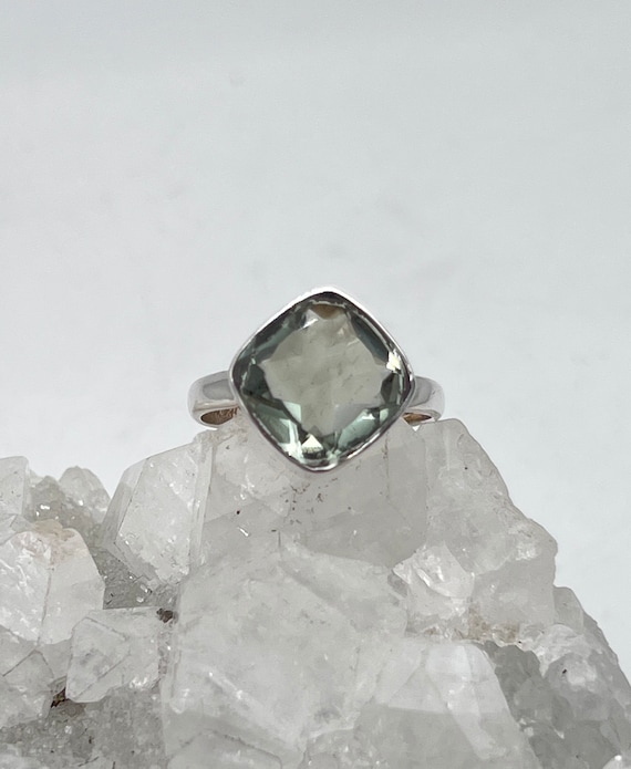 Green Amethyst Ring, Size 11 Green Amethyst Ring, Size 11