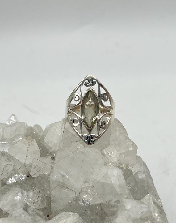 Green Amethyst Ring, Size 9 1/2