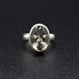 Sterling Silver Green Amethyst Ring Size 7 Sterling Silver Green Amethyst Ring Size 7