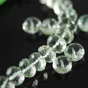 1/2 Strand Of Green Amethyst Rondelles -- Wholesale Prices 18.00