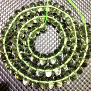 AAA QUALITY~Natural Green Amethyst Smooth Rondelle Beads 8.MM Rondelle Beads Great Shine Gemstone Beads Polished Green Amethyst Beads Strand AAA QUALITY~Natural Green Amethyst Smooth Rondelle Beads 8.MM Rondelle Beads Great Shine Gemstone Beads Polished Green Amethyst Beads Strand