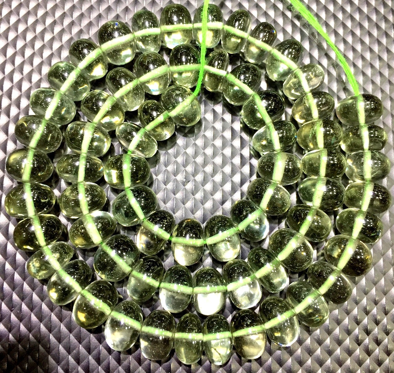 Aaa Quality~natural Green Amethyst Smooth Rondelle Beads 8.mm Rondelle Beads Great Shine Gemstone Beads Polished Green Amethyst Beads Strand