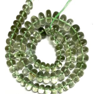 Natural Green Amethyst Smooth Rondelle Beads 8-10 MM Green Amethyst Rondelles 18” Green Amethyst Gemstone Beads Green Amethyst Smooth Beads Natural Green Amethyst Smooth Rondelle Beads 8-10 MM Green Amethyst Rondelles 18” Green Amethyst Gemstone Beads Green Amethyst Smooth Beads