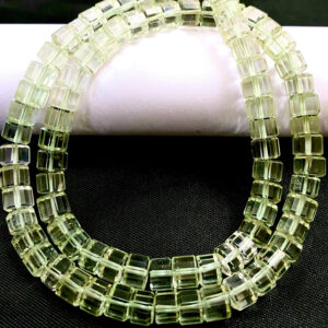 Rarest~aaa+ Green Amethyst Fancy Cut Flat Rondelle Beads 8mm Green Amethyst Tyre Beads Natural Green Amethyst Fancy Tyre Beads Unique Cut